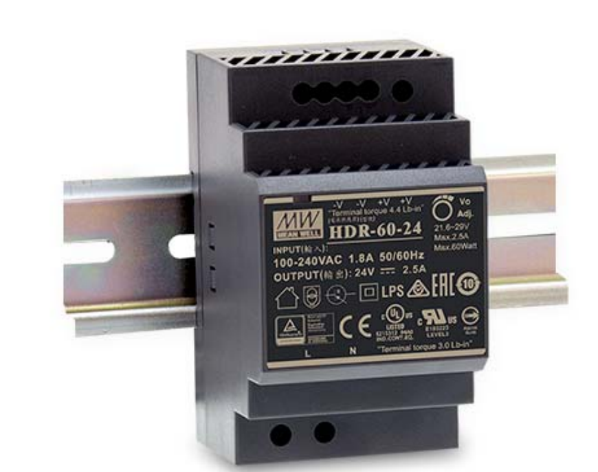 MEAN WELL明纬 HDR-60-24 导轨安装开关电源 2.5A 24V