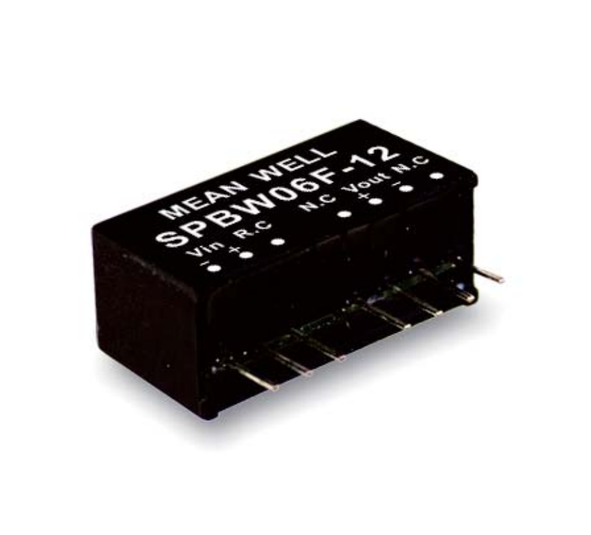 MEAN WELL明纬 SPBW06F-03 隔离式直流-直流转换器（通孔型） 9-36Vin 3.3Vout 1500mA SIP8